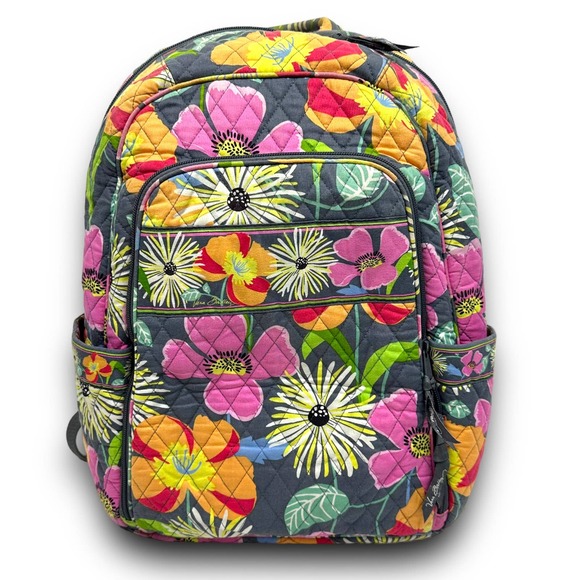 Vera Bradley Handbags - Vera Bradley Quilted Floral Backpack Laptop Compartment School Day Pack